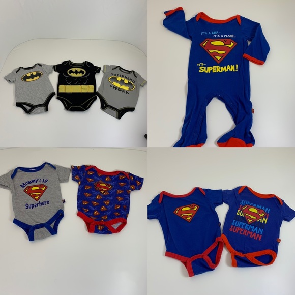 Other - 0-3 Superman and Batman onesies